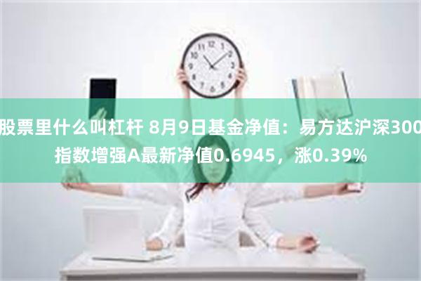 股票里什么叫杠杆 8月9日基金净值：易方达沪深300指数增强A最新净值0.6945，涨0.39%