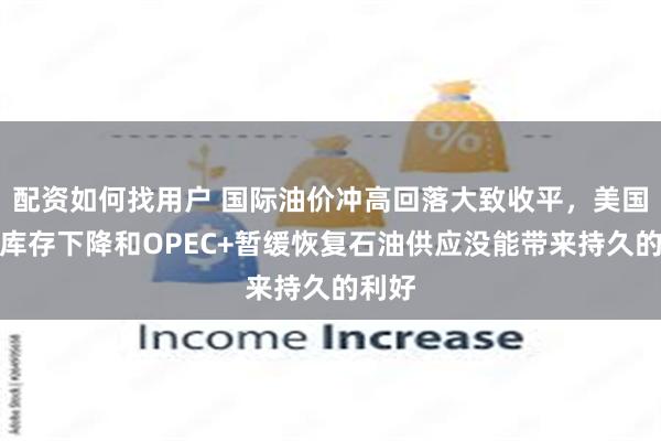 配资如何找用户 国际油价冲高回落大致收平，美国原油库存下降和OPEC+暂缓恢复石油供应没能带来持久的利好