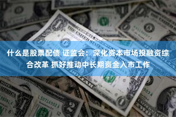 什么是股票配债 证监会：深化资本市场投融资综合改革 抓好推动中长期资金入市工作